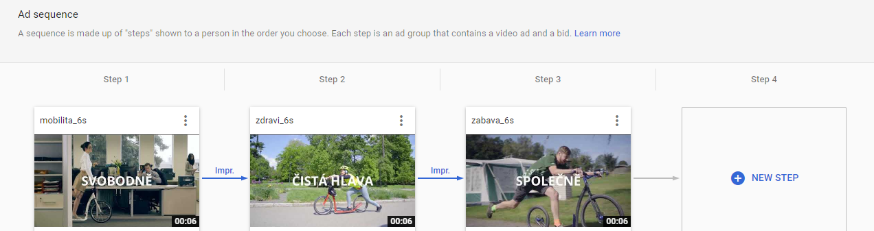 Video sekvence v YouTube pro online kampaň Kostka Koloběžka